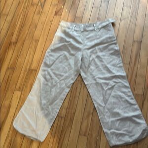 La boutique neutral linen blend pants